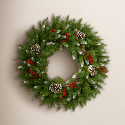 24" Frosted Berry Christmas Wreath