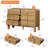 Mid Century Modern 6 Drawer Dresser TV Stand For 55 Inch TV, Entertainment Center With Curved Profile Design, Wood TV Console With Storage For Living Room-1949876077