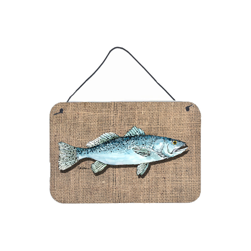 Truite poisson, reproduction d’art sur plaque