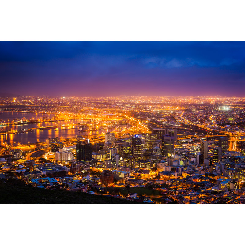 View of Cape Town 1 Piece Wrapped Canvas Wall Art, 20cm H x 30cm W
