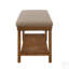Banc rembourré en lin avec tablette de rangement - capacité de 350 lb, banc de bout de lit moderne avec siège rembourré pour chambre à coucher, vestibule ou salon - Lin-356050090-356050094