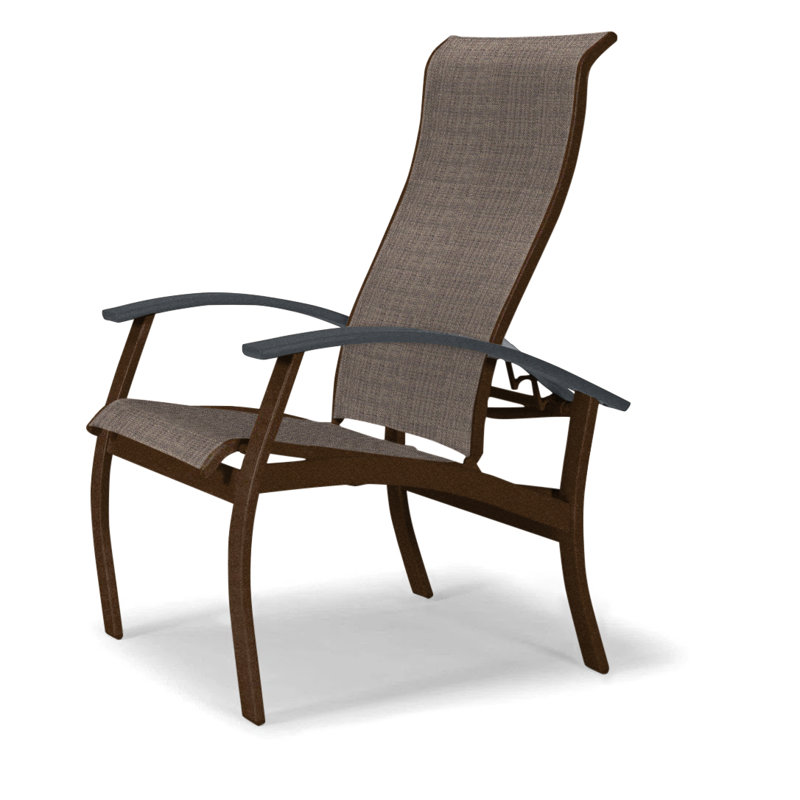 Chaise de patio Askar, Kona texturé, Moka Sunbrella®, Graphite classique
