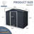 8Ft X 4Ft Outdoor Metal Storage Shed With Sliding Door And Foundation For Backyard, Patio, Lawn-118229941