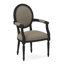 Chaise avec accoudoirs en tissu Dauphin-71069666-71069642