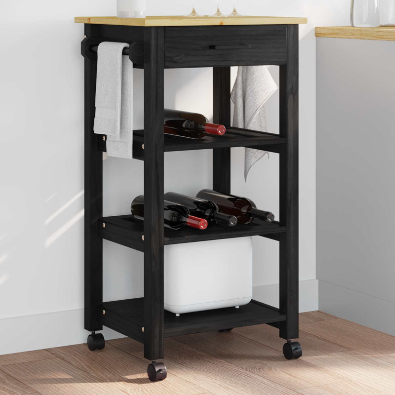 Solid Wood Bar Cart
