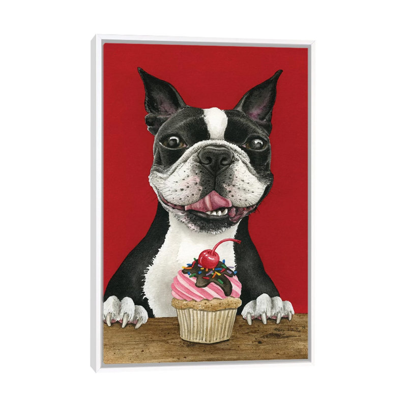 «Boston Cupcake» par Tracy Lizotte - impression, Aucun mat, H 40 po x l 26 po x P 1,5 po, Toile blanche encadrée