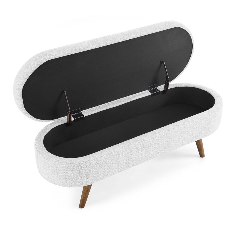 Banc de rangement Aspyn, Blanc