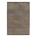 Distressed Homage Hand Knotted Wool Geometric Area Rug
