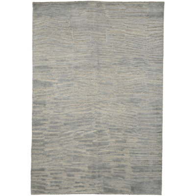 Gray Abstract 6x9 Modern Oriental Rug