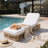 Adjustable Back Pool Chaise Lounge, Woven Rope & Iron Frame with Thick Cushion, Outdoor Patio Lounger for Poolside, Beach, Backyard-1950100305-1950100304