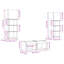  4 Piece TV Wall Cabinets With LED Lights-853858236