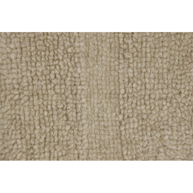 Sheep Of The World Wool Area Rug in Sheep Beige, Rectangle 4' x 5'7"