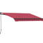 Auvent de jardin 10 pi x 8 pi - rouge Et eau - Tissu, manivelle manuelle, cadre en aluminium pour terrasse, auvent rouge pour balcon. Eau. Cadre. Manivelle. Convient aux balcons. Fixation multi-surfaces. Soleil réglable
