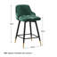 Swivel Velvet Upholstered Counter & Bar Stool-886128419-873056582