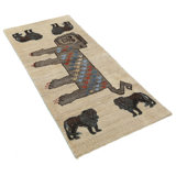 One-of-a-Kind 2'5'' X 5'4'' New Age in Ivory