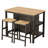 3 Pcs Dining Table Set, Rustic Retro Breakfast Table Dining Stools, Kitchen Table Set-1787308328-1787308330