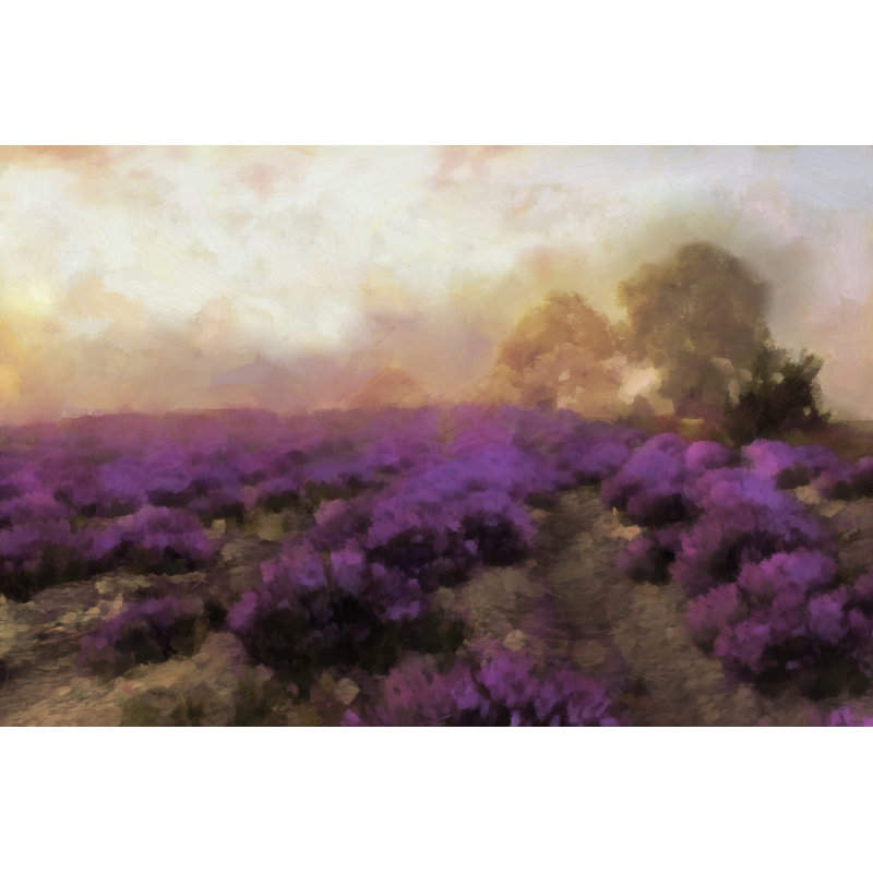 Purple Countryside I by Alonzo Saunders - Painting on Canvas, 81 cm H x 122 cm W, Wrapped Canvas