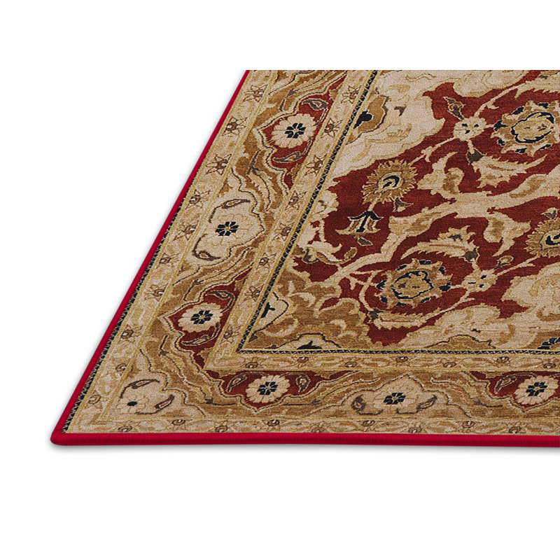 Tapis beige / rouge Winnett, Rectangle 5 pi x 8 pi