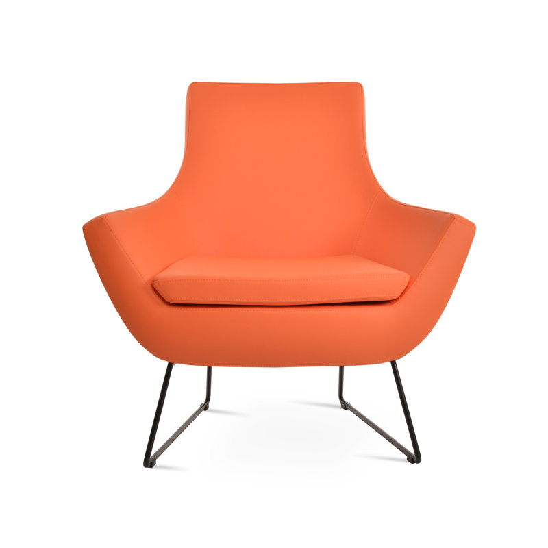 Rebecca Black Wire Lounge Chair, Orange L. 