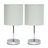 Amandev Simple Designs Mini Basic Table Lamp with Drum Fabric Shade-42754657