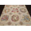Tapis traditionnel ivoire en laine tissé à la main 6 pi 3 po x 9 pi 3 po