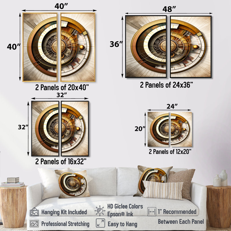 «Caclulation The Universe», art mural rétro en spirale, H 40 po x l 40 po, Noir, Impression encadrée flottante
