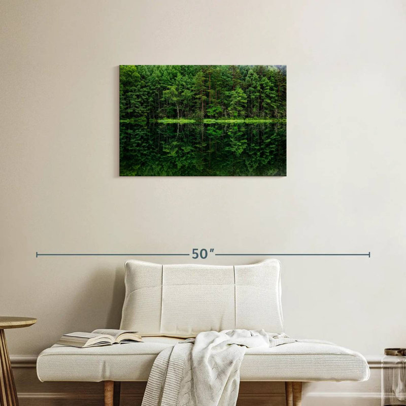 Harnek Green Forest Reflection, 20" H x 30" W