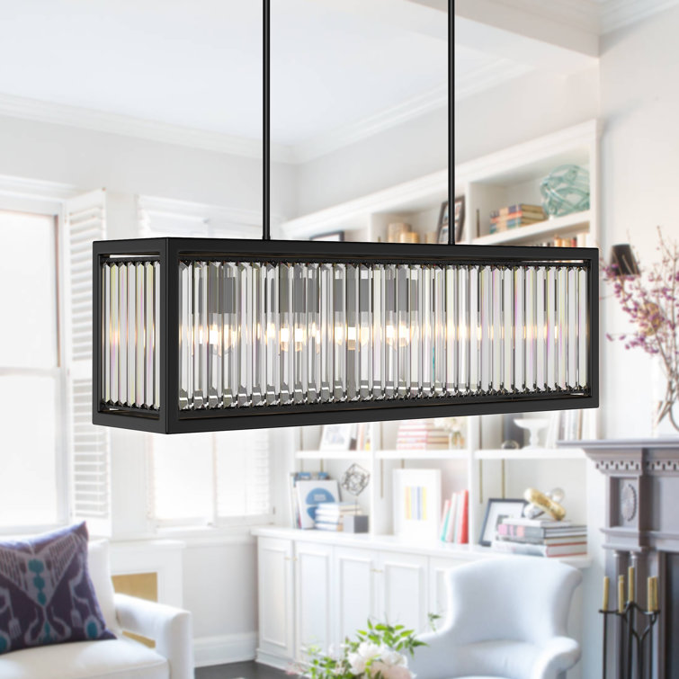 5-Light Modern Linear Crystal Chandelier