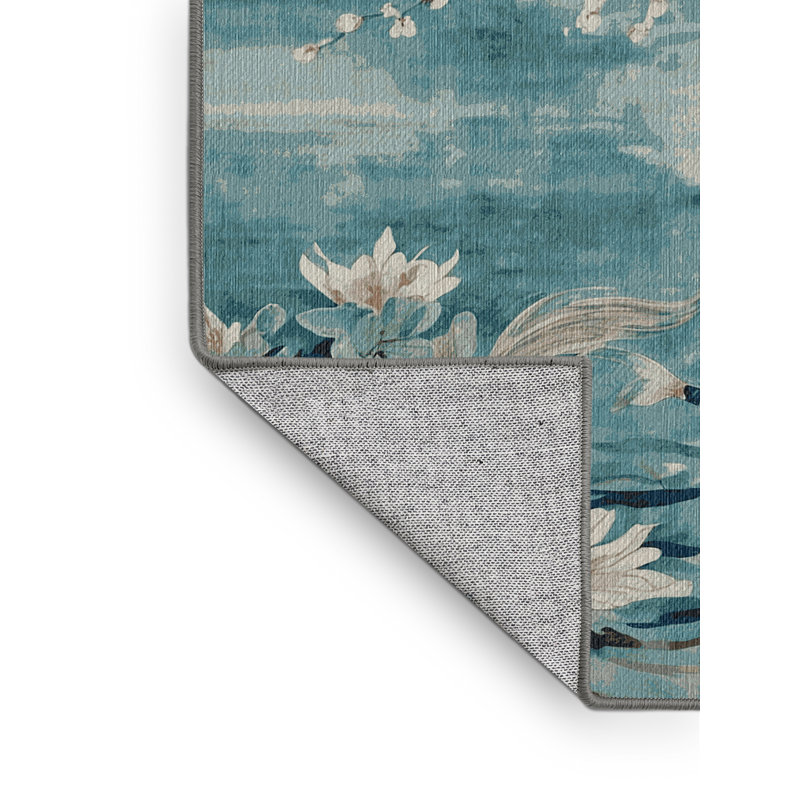 Machine Washable Brown Area Rug, Rectangle 7' x 9'