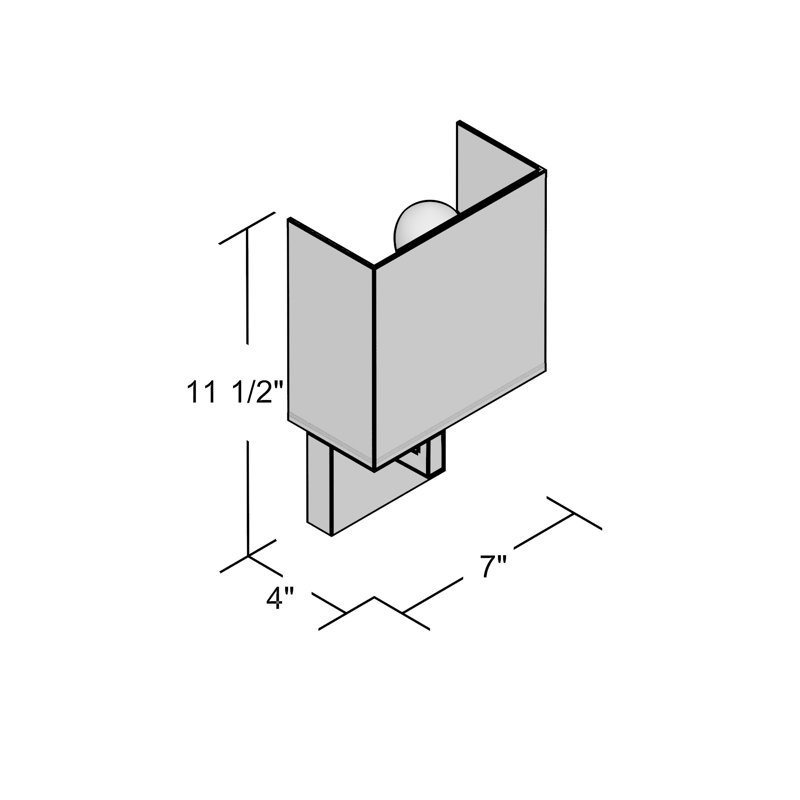 Ifrane Steel Armed Sconce, Bronze