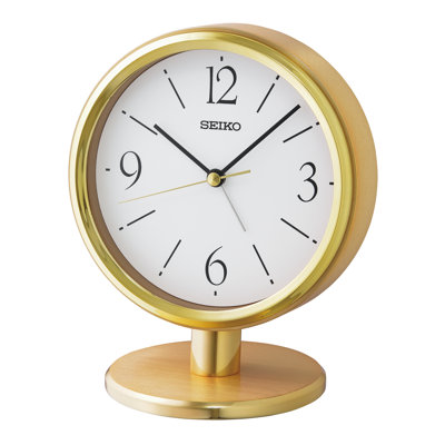 QHE186GLH Desk & Table Clock, Golden