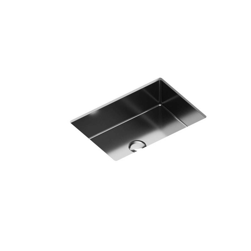 Lavabo de salle de bain encastrable en acier inoxydable 19,69 "x 13,86" Badeloft ES-UB-03-BS, Acier brossé