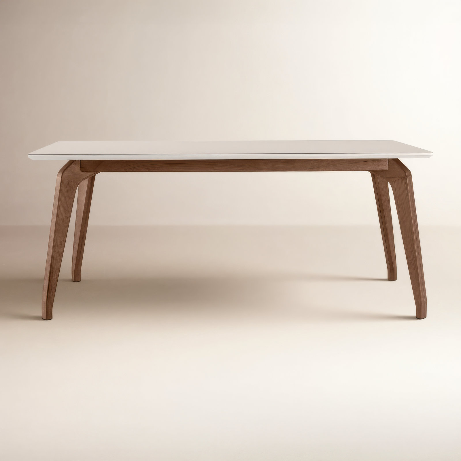 Ena Dining Table, Off White, 29.5" H x 70.75" L x 39.25" W