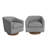Forno Upholstered Swivel Barrel Chair With Wood Base-114074930