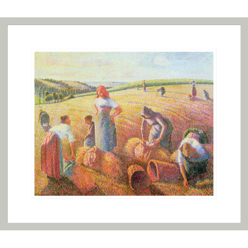 «The Gleaners» par Camille Pissarro, impression giclée sur cadre, 17.75" H x 20.67" W