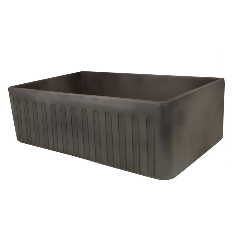 Vineyard Reversible Fireclay 30" L x 18" W Farmhouse Kitchen Sink