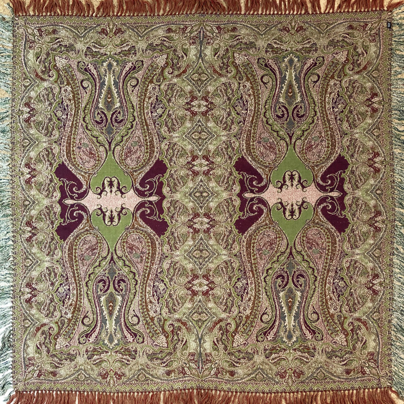 Jeté en laine Boucle Mohra, L 80 po x l 80 po, Mauve