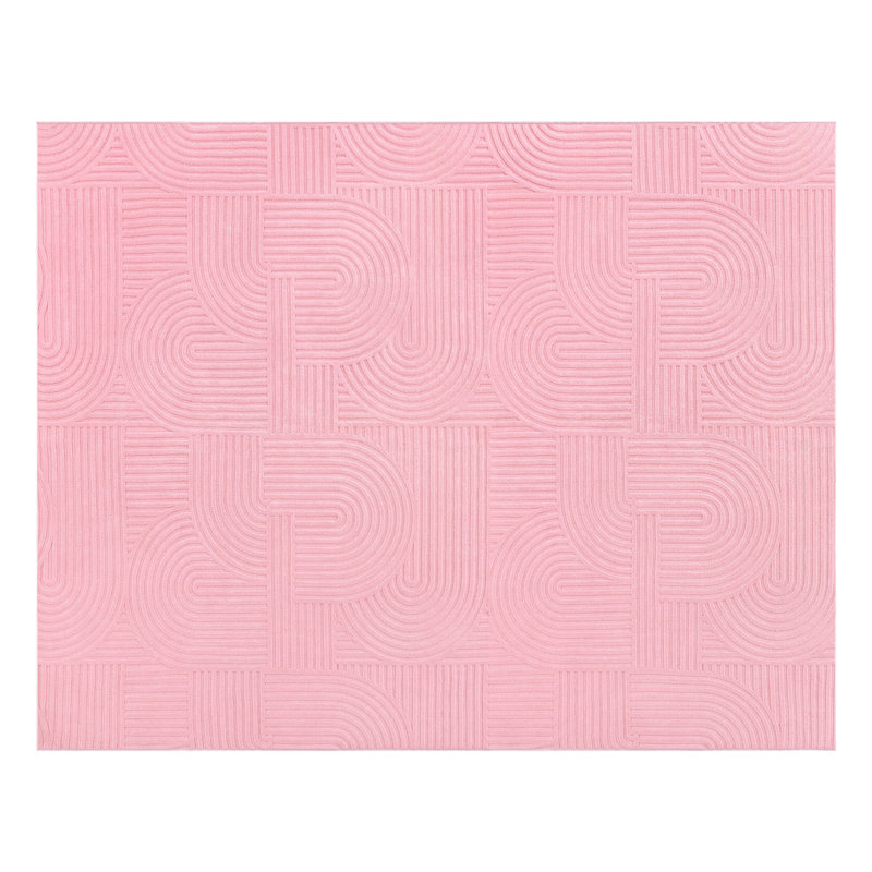 Machine Washable Non-Slip Oriental Area Rug Pink, Rectangle 8' x 10', Pink