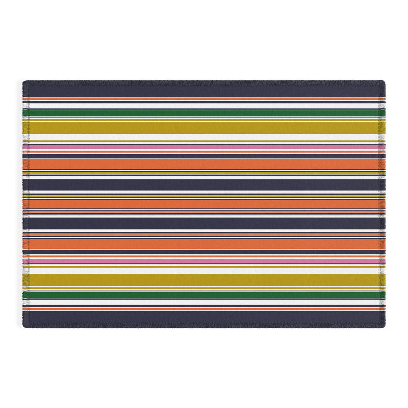 Balbino Striped Indoor / Outdoor Rug, Rectangle 2' x 3'
