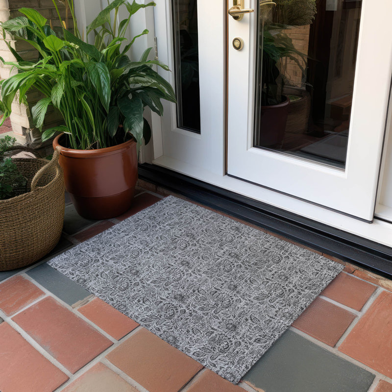 Tapis intérieur / extérieur Fareham avec envers antidérapant, Rectangle 1 pi 8 po x 2 pi 6 po