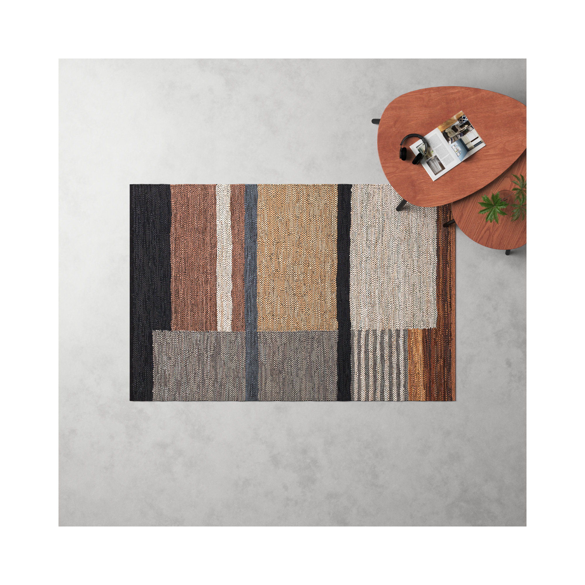 Pim Handmade Rug, Rectangle 5' x 7'6"