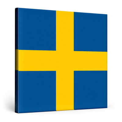Sweden Flag — Swedish Nordic Cross Canvas Wall Art