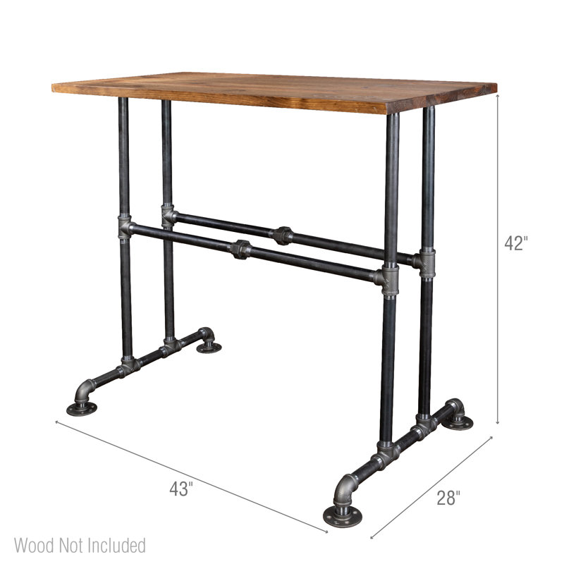 Pipe Decor 42" Bar Height Table Base