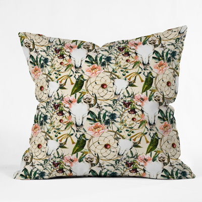 Coussin marta barragan camarasa romantique boho crâne