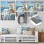 Linge à linge blanc et orange 5-789866943