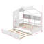Lit simple avec lit gigogne et tablette-865921935