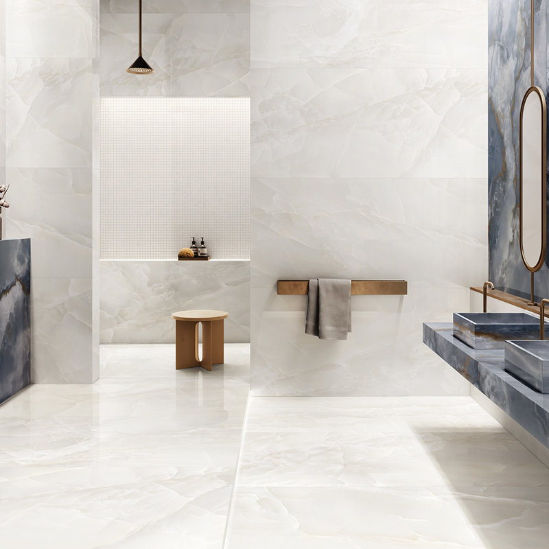 Eclipse 24X48 Polished Onyx Porcelain Tile, Ivory