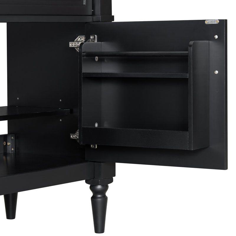Elegant 36'' Bathroom Vanity With Ceramic Sink, Black