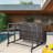 Poolside Float Storage Organizer, Pool Toy Storage Holder With Wicker Basket Outdoor Pool Float Holder Storage Rack Rolling Pool Caddy Cart Raft Holder Storage Rack For Pool Noodles Equipment Grey