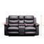Housse inclinable extensible, fauteuil inclinable noir à 5 places avec console centrale et porte-gobelets, stable pour des housses de repos confortables, conception à deux niveaux orientée confort